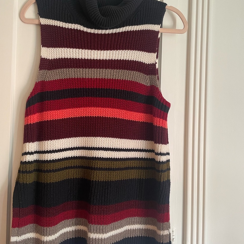 Abercrombie & Fitch Multicolor Striped Turtleneck Sweater LARGE